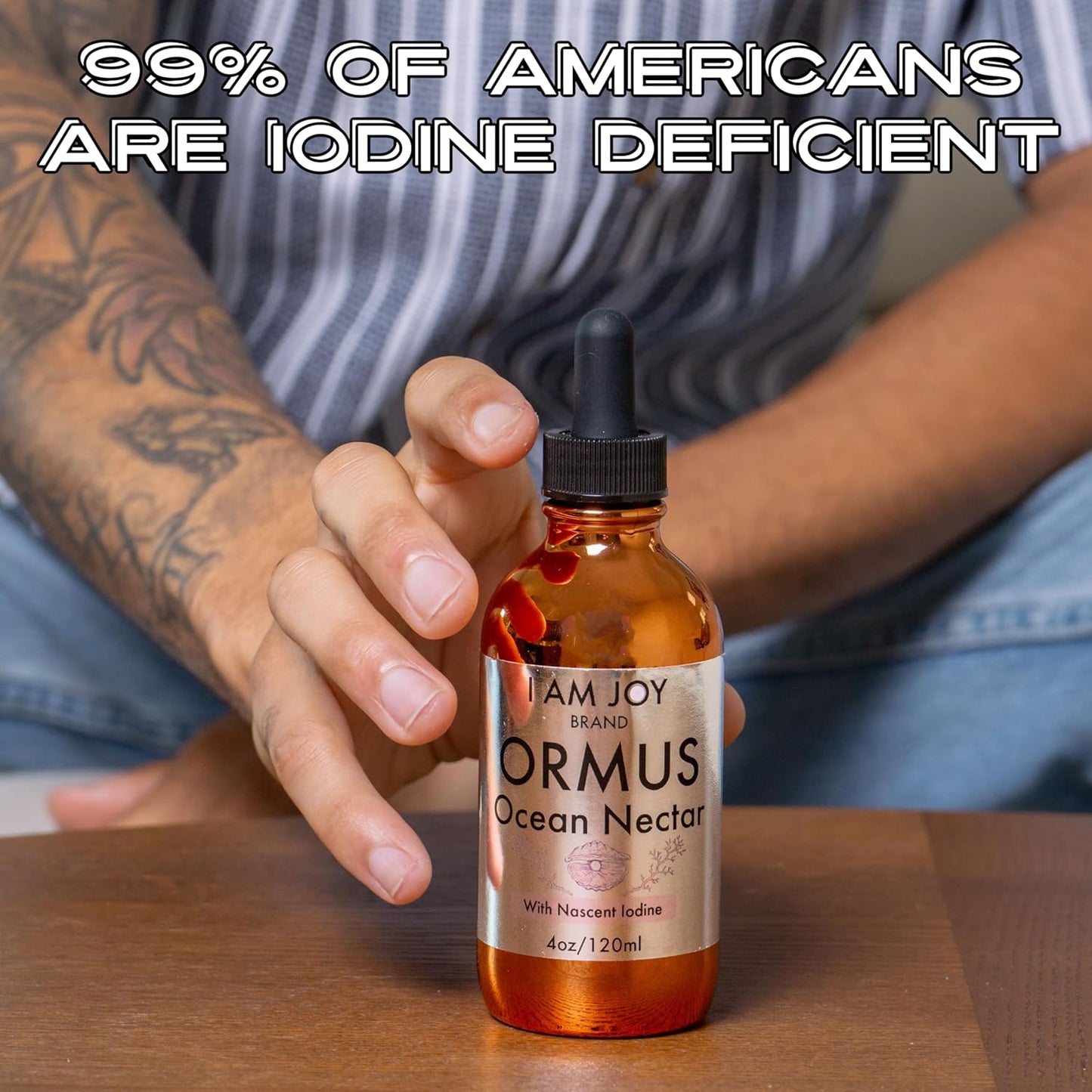 Ormus Ocean Nectar Monoatomic Gold with Iodine - Pineal Gland Decalcifier & Energy Booster 4oz