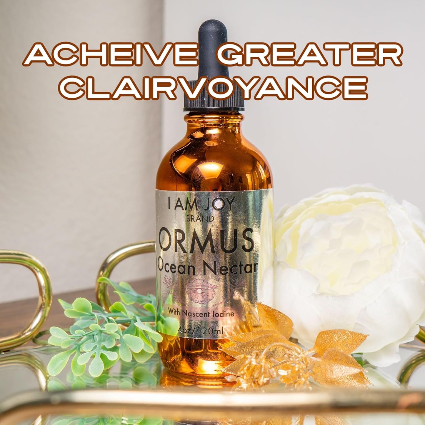 Ormus Ocean Nectar Monoatomic Gold with Iodine - Pineal Gland Decalcifier & Energy Booster 4oz