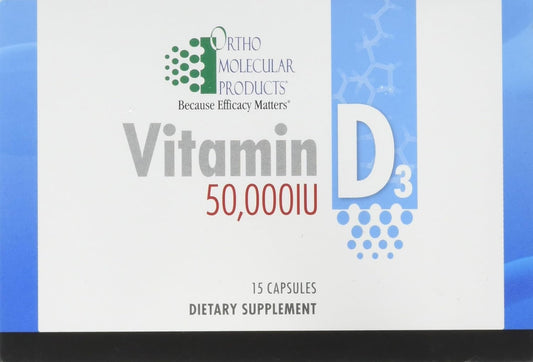 Ortho Molecular Vitamin D3 50,000 IU - 15 Capsule Blister Pack - Ortho Molecular Products