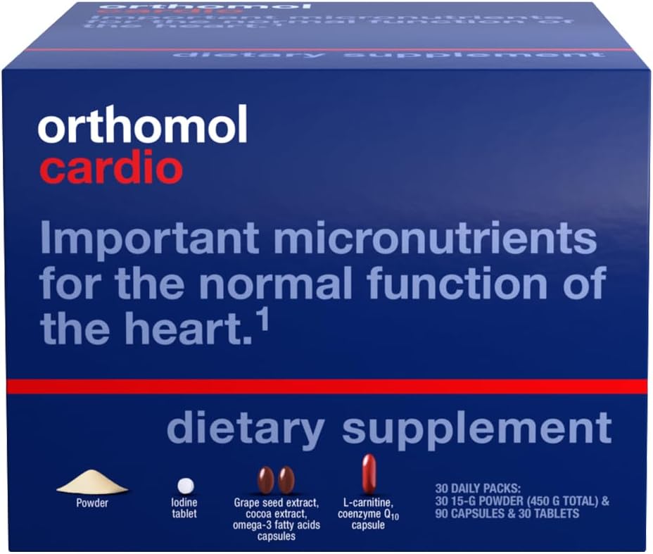Orthomol Cardio: 30-Day Supply of Comprehensive Cardiovascular Health Supplement with Essential Nutrients