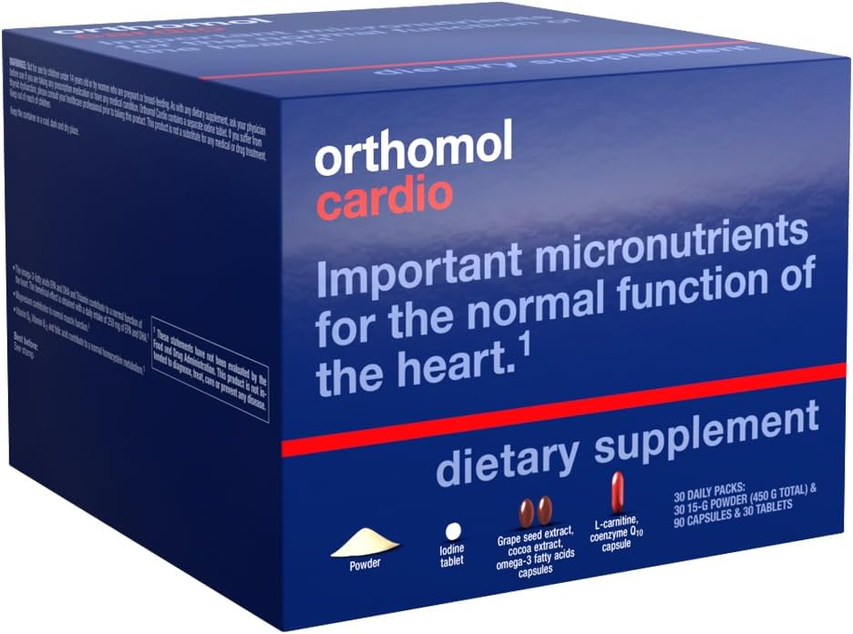 Orthomol Cardio: 30-Day Supply of Comprehensive Cardiovascular Health Supplement with Essential Nutrients