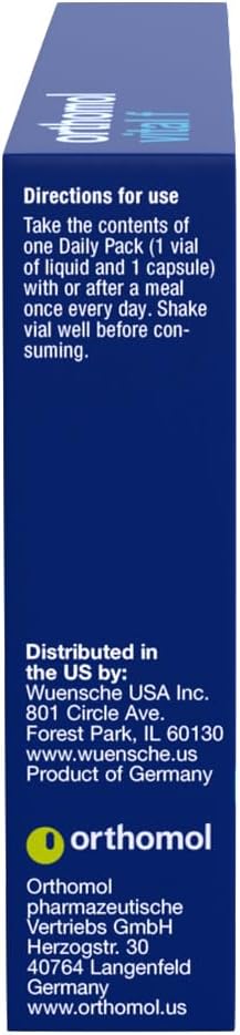 Orthomol Vital F Vial: Women's Multivitamin with Vitamins A, B, C, D, E, K, Calcium, Iodine, Omega-3 - 7-Day Supply