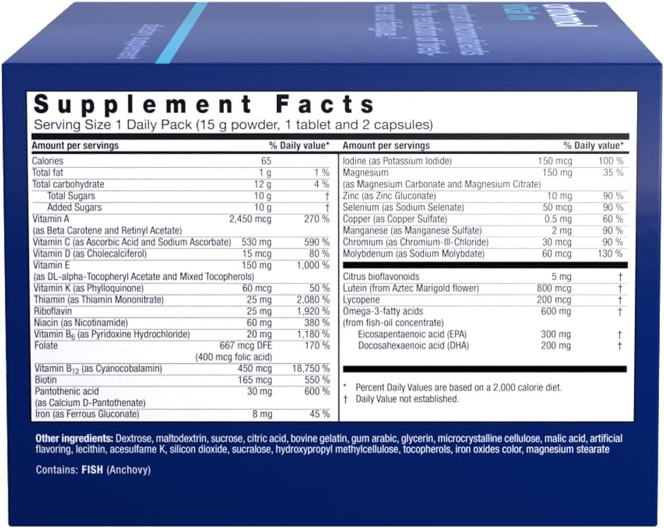 Orthomol Vital M Powder & Tablet Pack for Men - 30-Day Vitamin Supplement for Energy, Fatigue Reduction, and Vitality Support