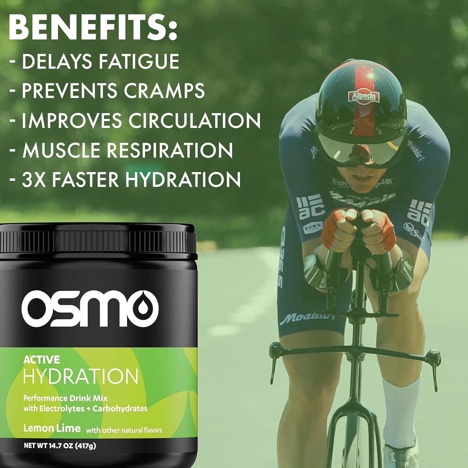 Osmo Active Hydration Electrolyte Powder with Natural Ingredients - Lemon Lime Flavor, Boosts Hydration and Endurance, Includes Sodium, Magnesium, Potassium, Carbs, and Vitamins - BoostGo Australia