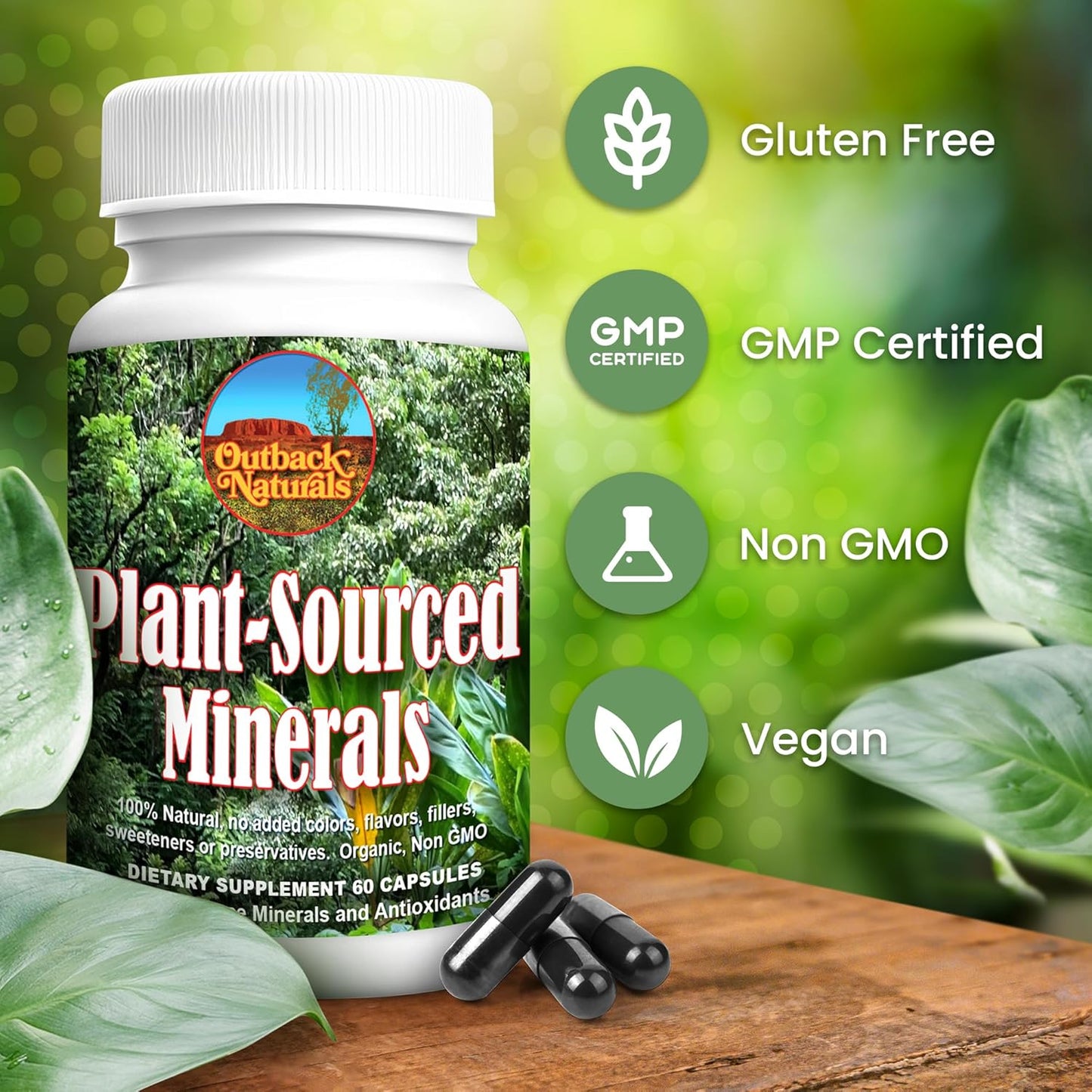 Outback Naturals Fulvic Humic Mineral Blend Capsules for Immune Support & Vitality