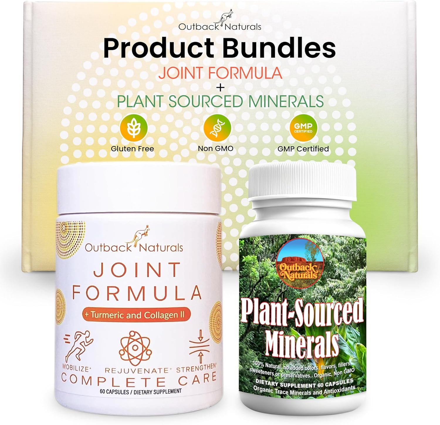 Outback Naturals Joint Relief Capsules with Collagen, Turmeric, Vitamin C, Magnesium & Plant-Sourced Minerals for Enhanced Joint Comfort & Wellness - 2-Pack
