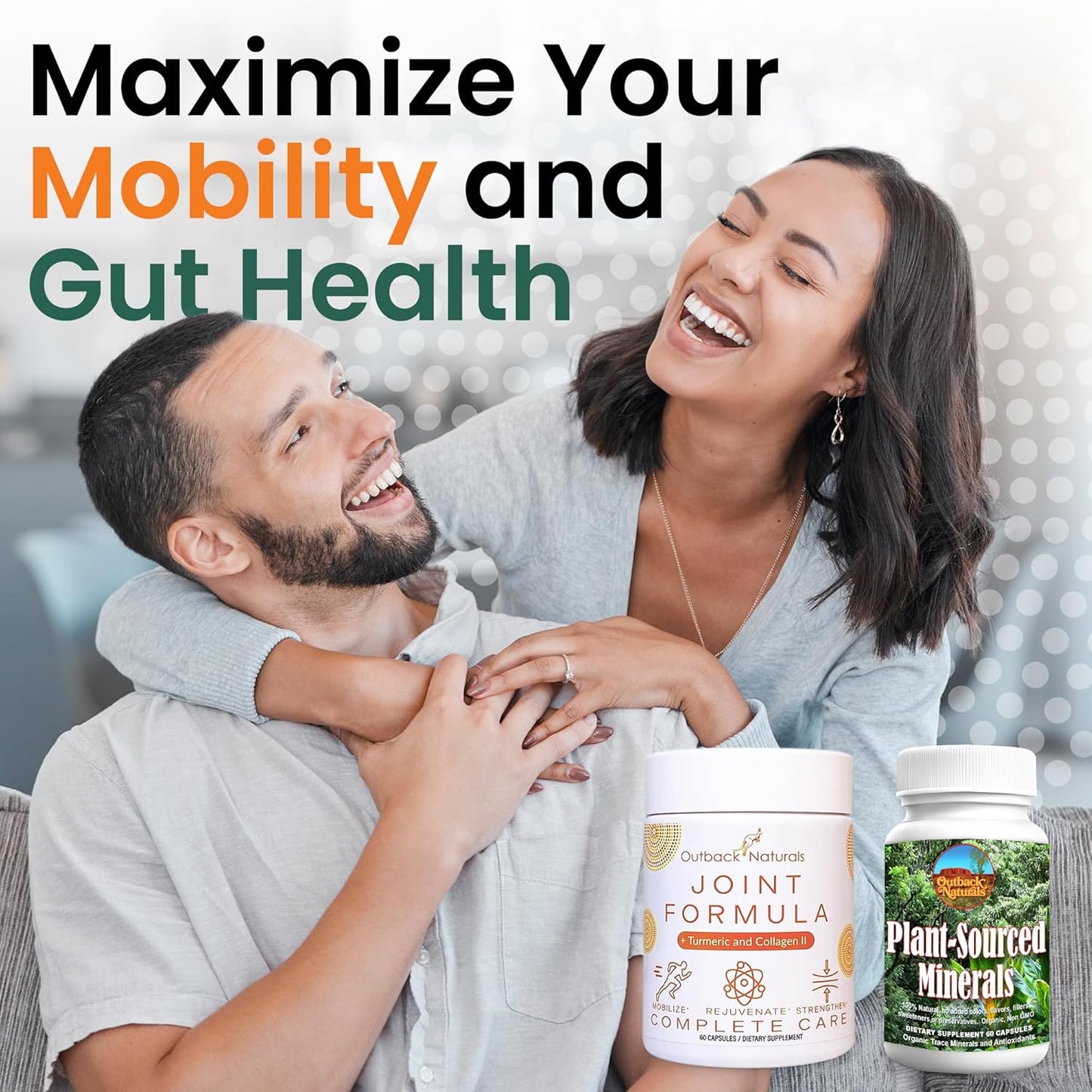 Outback Naturals Joint Relief Capsules with Collagen, Turmeric, Vitamin C, Magnesium & Plant-Sourced Minerals for Enhanced Joint Comfort & Wellness - 2-Pack