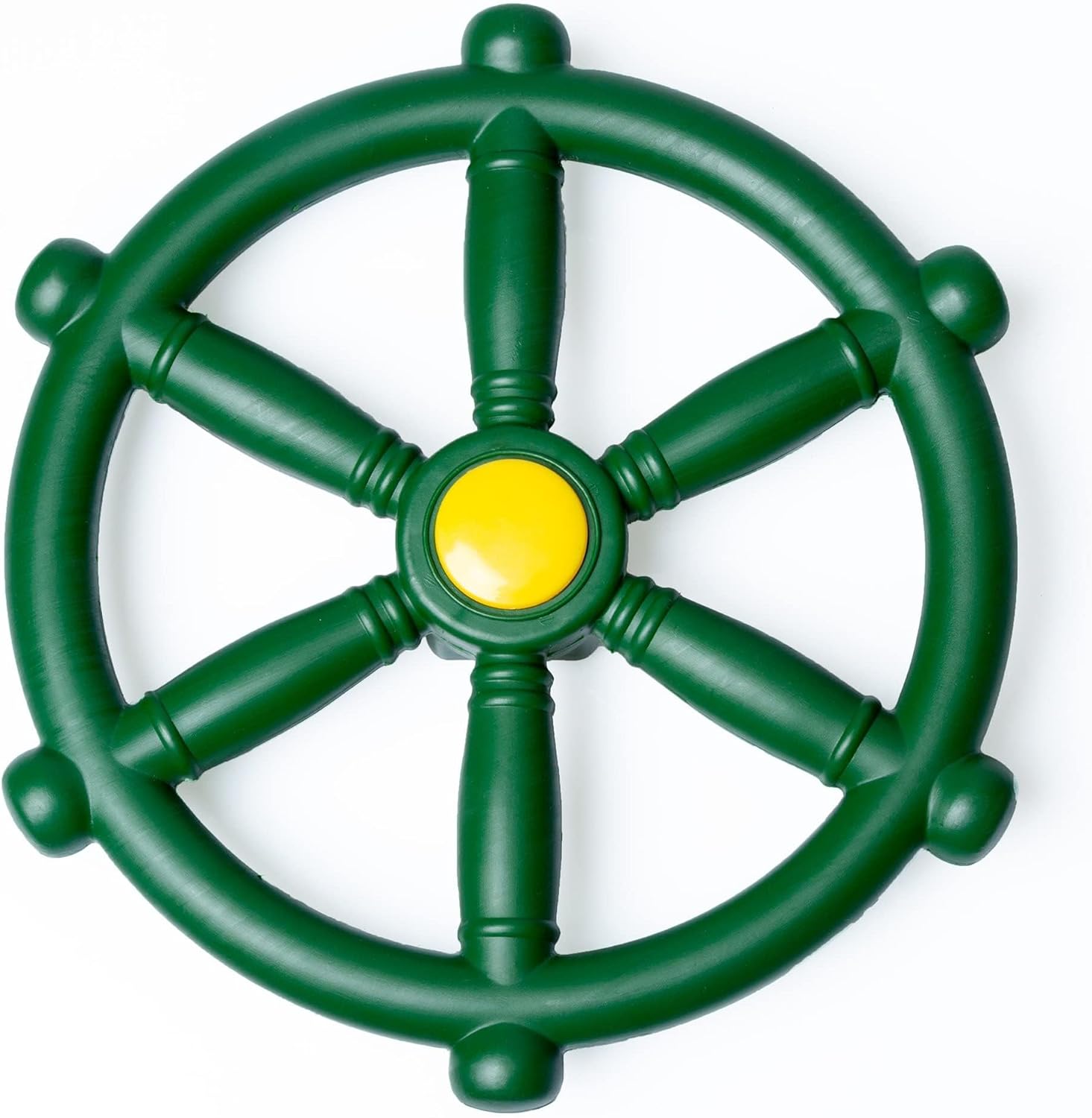 Outdoor Playhouse Toy Steering Wheel for Kids - Barcaloo Plastic Pirate Ship Wheel for Swing Set or Jungle Gym Accessories