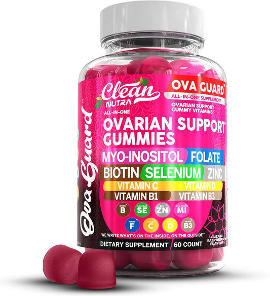Ovarian Health Support Gummies with Myo-Inositol, D-Chiro Inositol, and Essential Nutrients for Women's Wellness