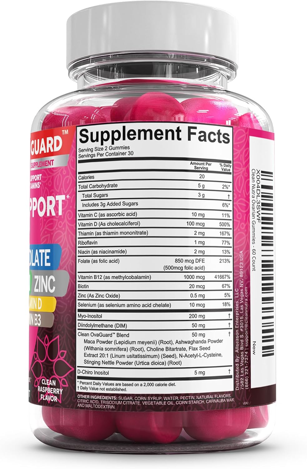 Ovarian Health Support Gummies with Myo-Inositol, D-Chiro Inositol, and Essential Nutrients for Women's Wellness