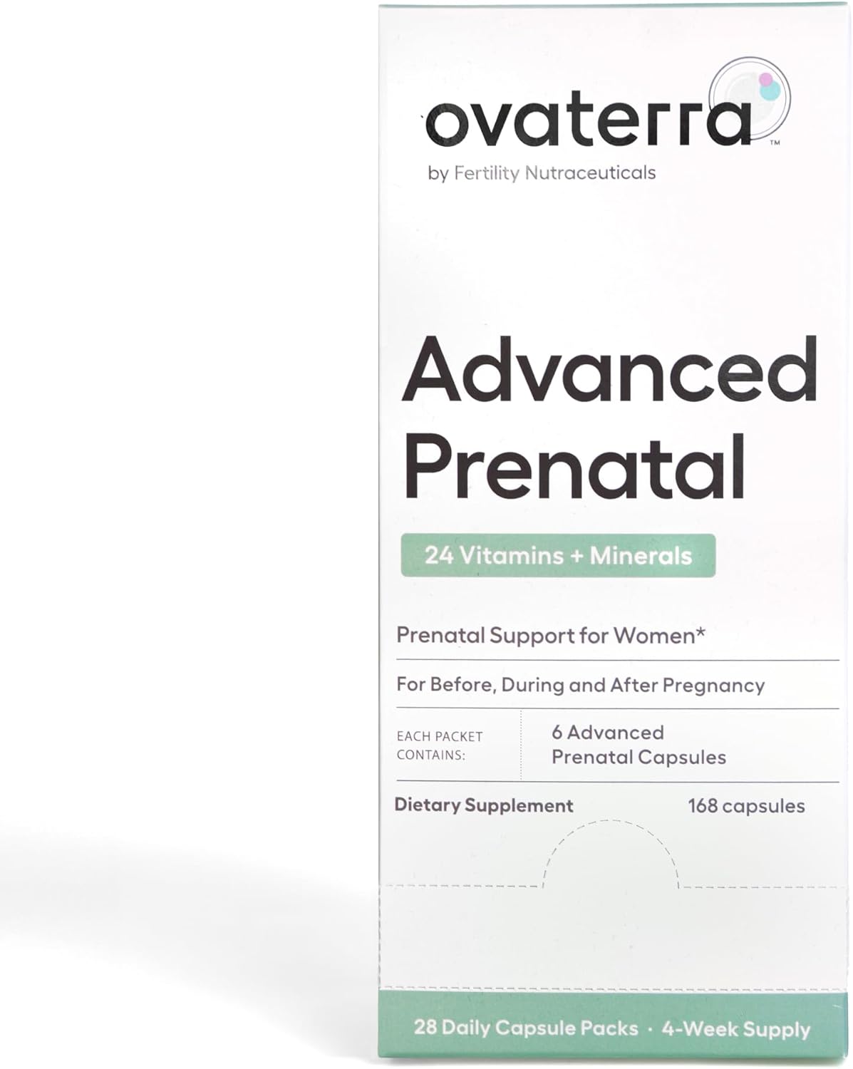 Ovaterra Advanced Prenatal Multivitamin with Choline, Methylfolate, Iron, Vitamins A, B6, B12 - 4-Week Supply