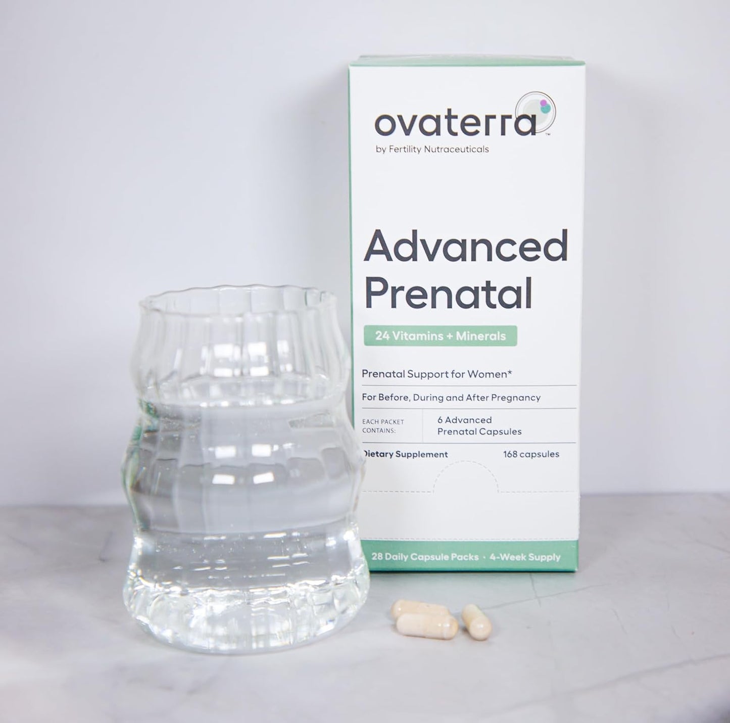 Ovaterra Advanced Prenatal Multivitamin with Choline, Methylfolate, Iron, Vitamins A, B6, B12 - 4-Week Supply