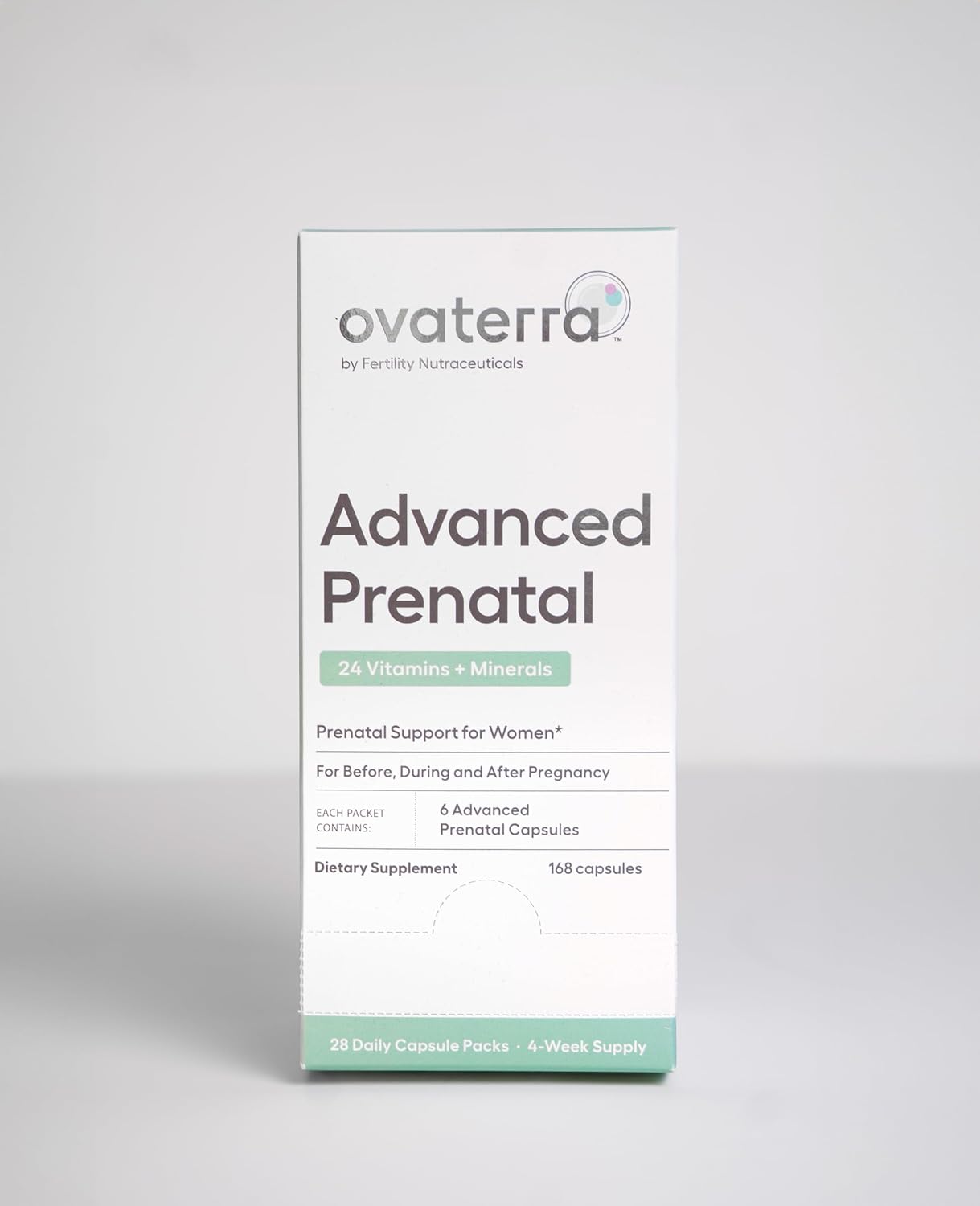 Ovaterra Advanced Prenatal Multivitamin with Choline, Methylfolate, Iron, Vitamins A, B6, B12 - 4-Week Supply