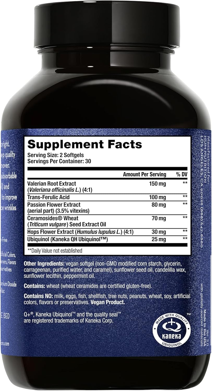 Overnight Beauty Vitamins for Women - HUM Mighty Night Supplement with CoQ10 & Ferulic Acid to Promote Skin Cell Turnover (60-Count)