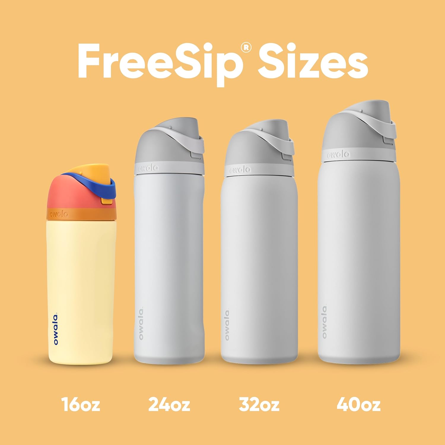 Owala Kids FreeSip Stainless Steel Water Bottle with Straw, BPA-Free, 16 oz, for Sports, Travel, School - Misty Horizon