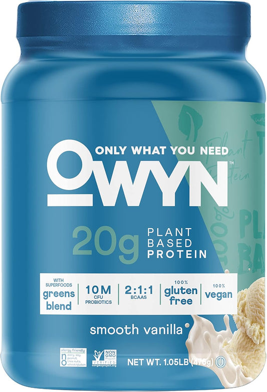 OWYN Plant-Based Protein Powder in Smooth Vanilla Flavor - 1.05 lbs