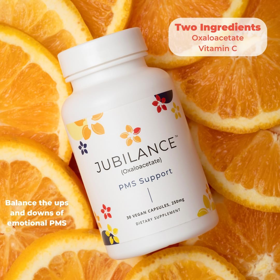 Oxaloacetate PMS Relief Vitamin for Women - Jubilance PMS Support with Clinically Proven Formula (New Packaging)