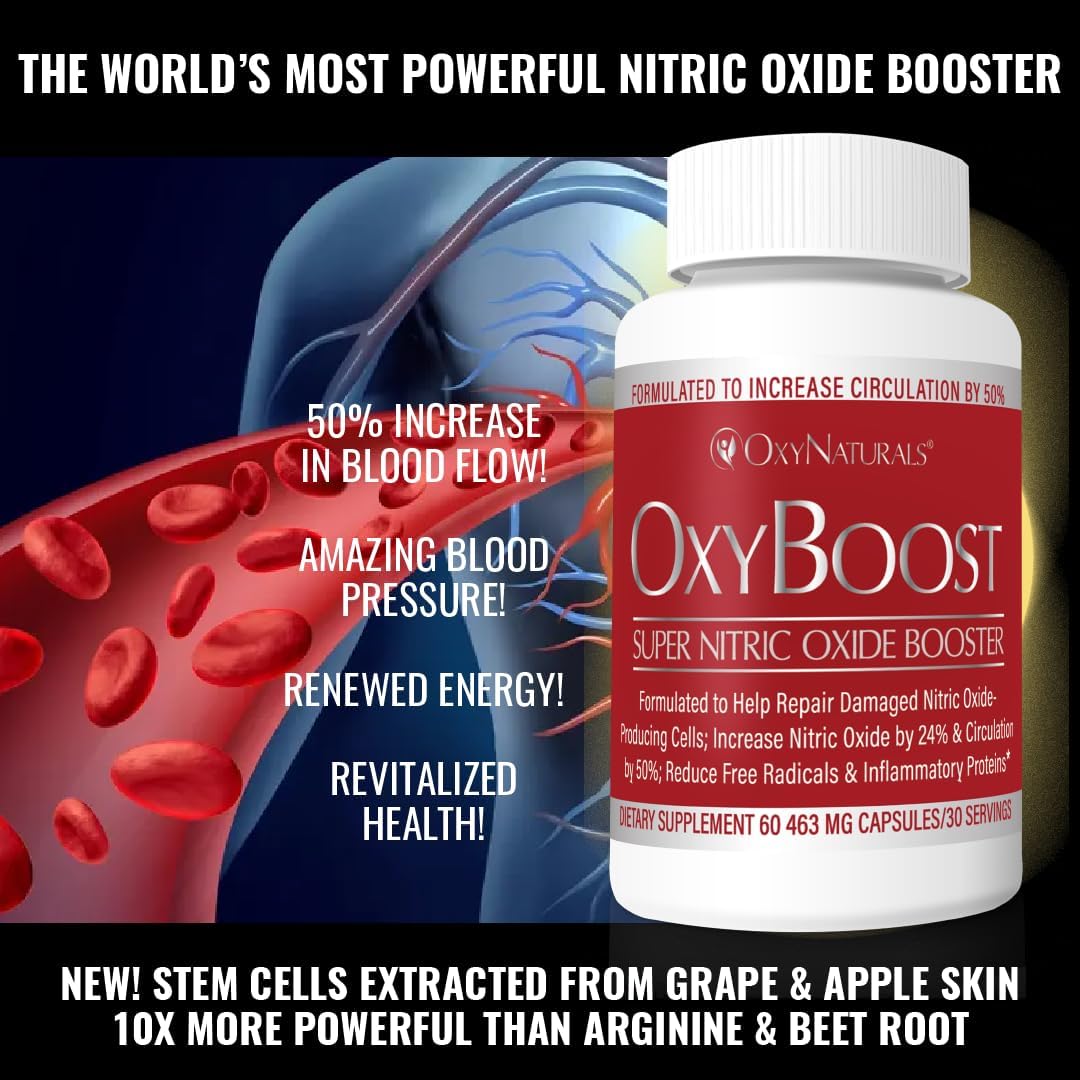 OxyNaturals OxyBoost - Nitric Oxide Supplement for Increased Energy and Performance - 30 Servings