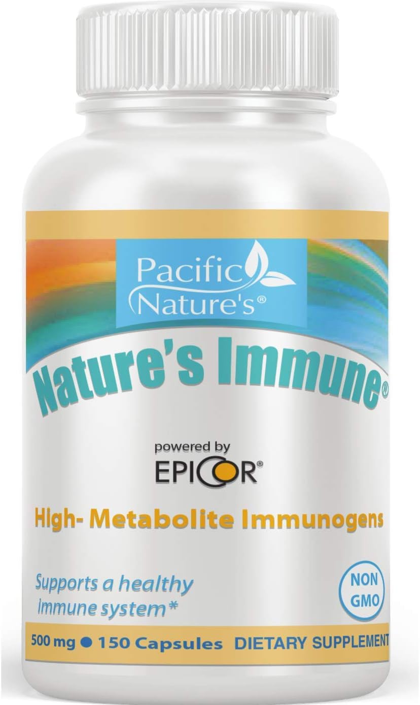 Pacific Nature's EpiCor Immune Support Supplement - 500mg High Metabolite Immunogens for Healthy Immune System - 150 Count, Non-GMO, USA Made