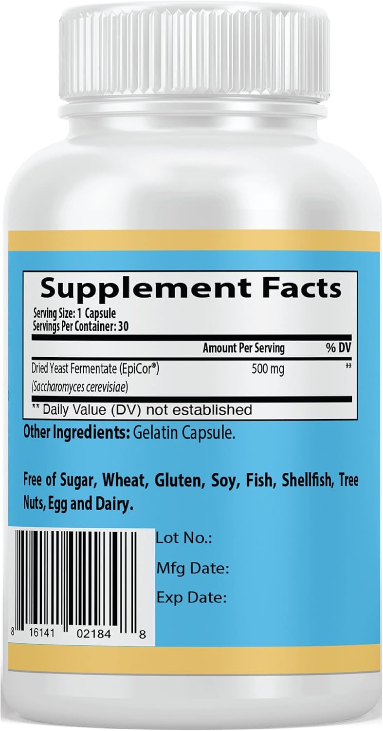 Pacific Nature's EpiCor Immune Support Supplement - 500mg High Metabolite Immunogens for Healthy Immune System - 150 Count, Non-GMO, USA Made