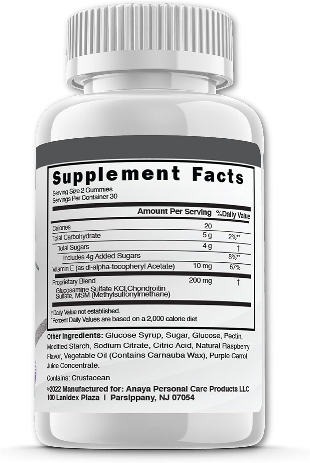 PacificHealth Healthy Joints Gummies - Joint Support with Glucosamine, Chondroitin, and MSM - 60 Gummies for Mobility