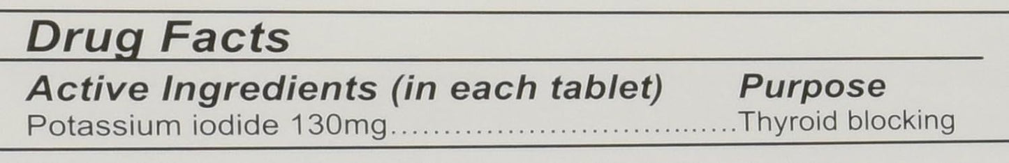 Pack of 10: IOSAT Potassium Iodide Tablets, 130 mg (14 Tablets per Pack)