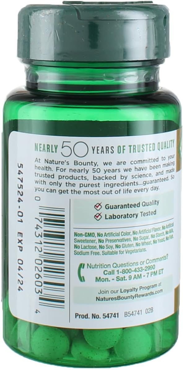 Pack of 100 Nature's Bounty Mega Chromium Picolinate 800 mcg Tablets