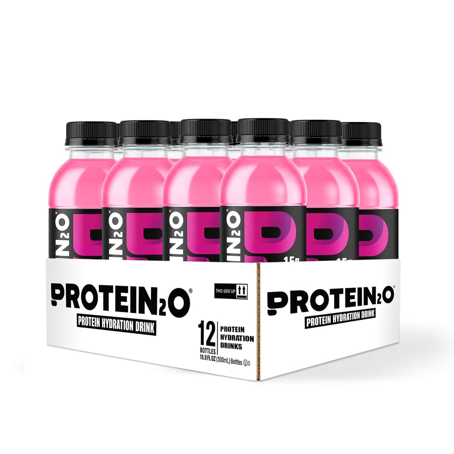 Pack of 12 Dragon Fruit Blackberry Protein2o Whey Protein Water Bottles, 15g Protein, 16.9 Fl Oz Each, 202.8 Fl Oz Total - BoostGo Australia