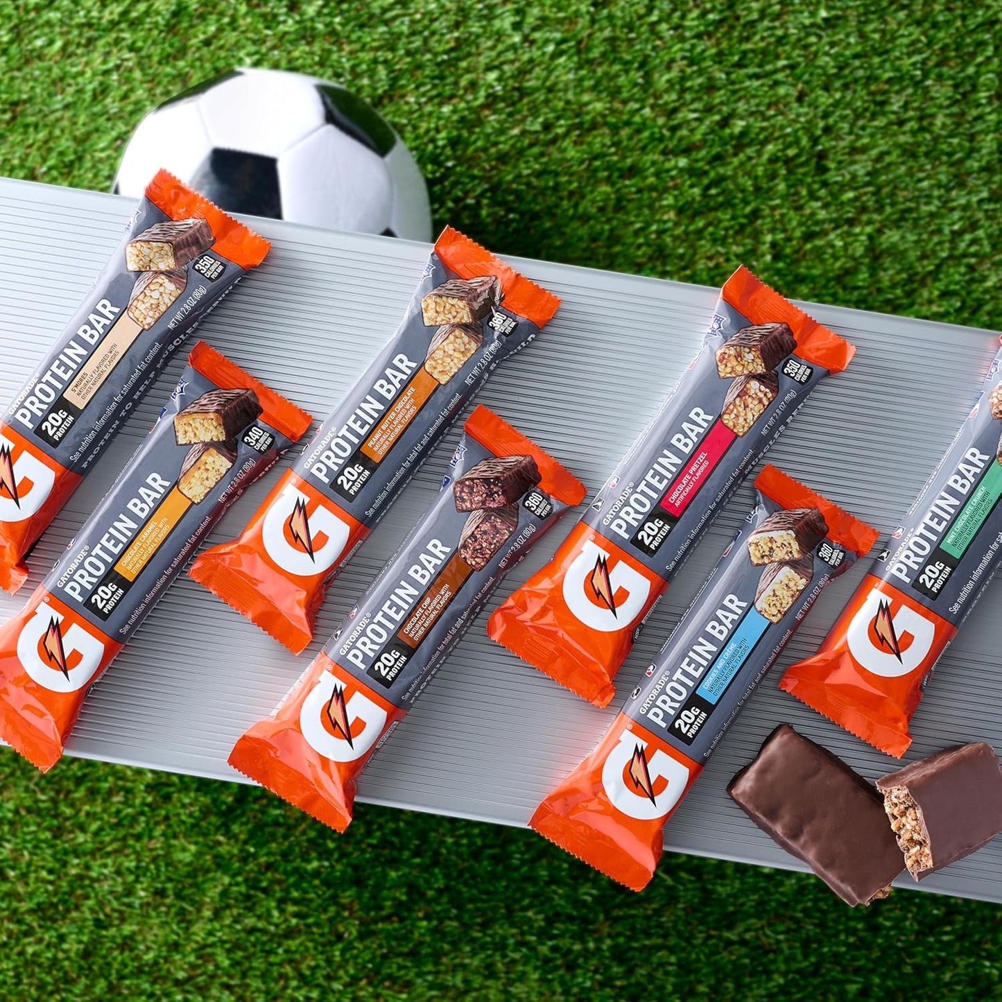 Pack of 12 Gatorade Chocolate Chip Whey Protein Recover Bars, 2.8 oz each