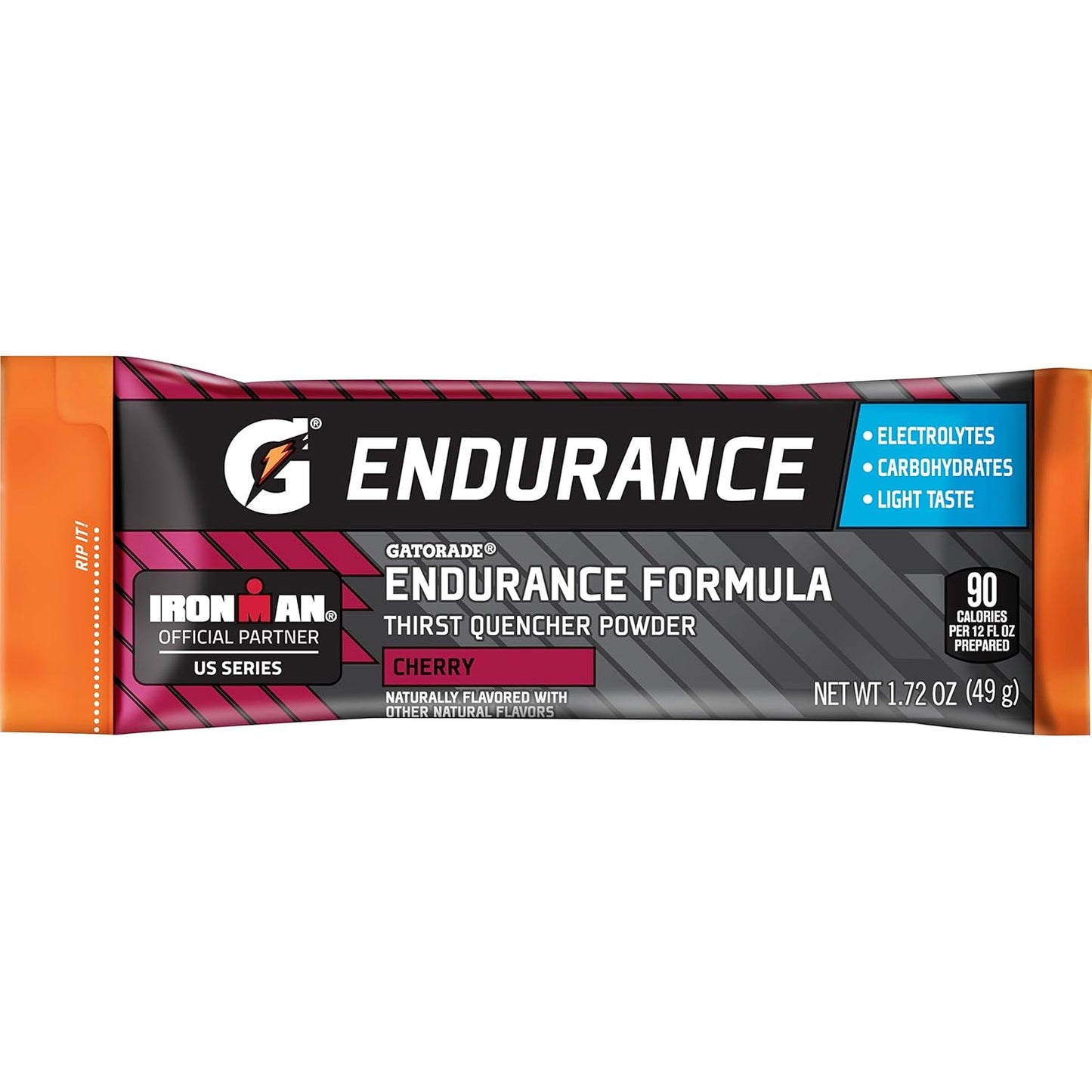 Pack of 12 Gatorade Endurance Formula Powder Cherry Flavor with Electrolytes - 1.72 Oz each