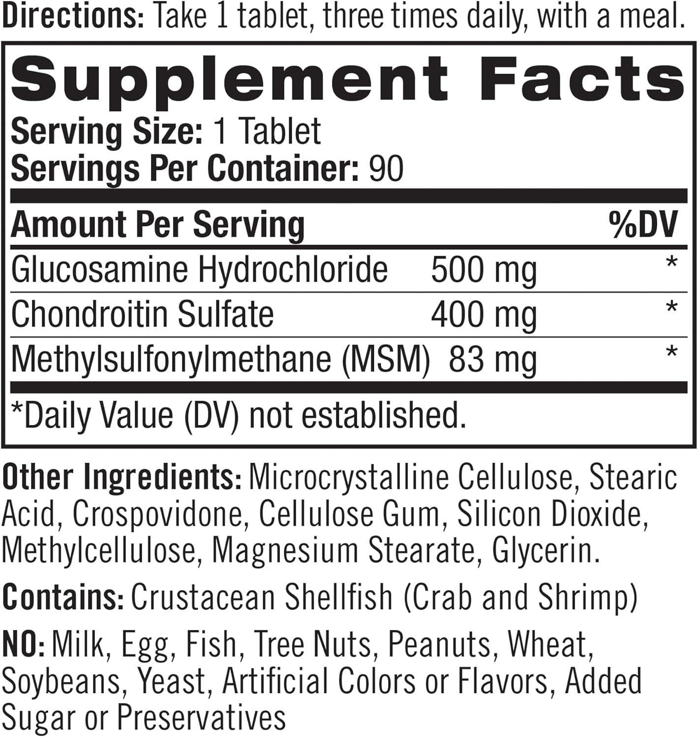 Pack of 12 Natrol Glucosamine, Chondroitin, MSM Tablets - 90 Count for Joint Mobility