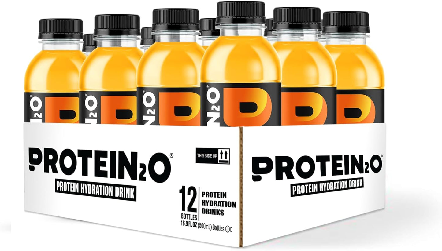 Pack of 12 Protein2o Orange Mango Whey Protein Water with Electrolytes, 20g Protein, 16.9 Fl Oz - BoostGo Australia