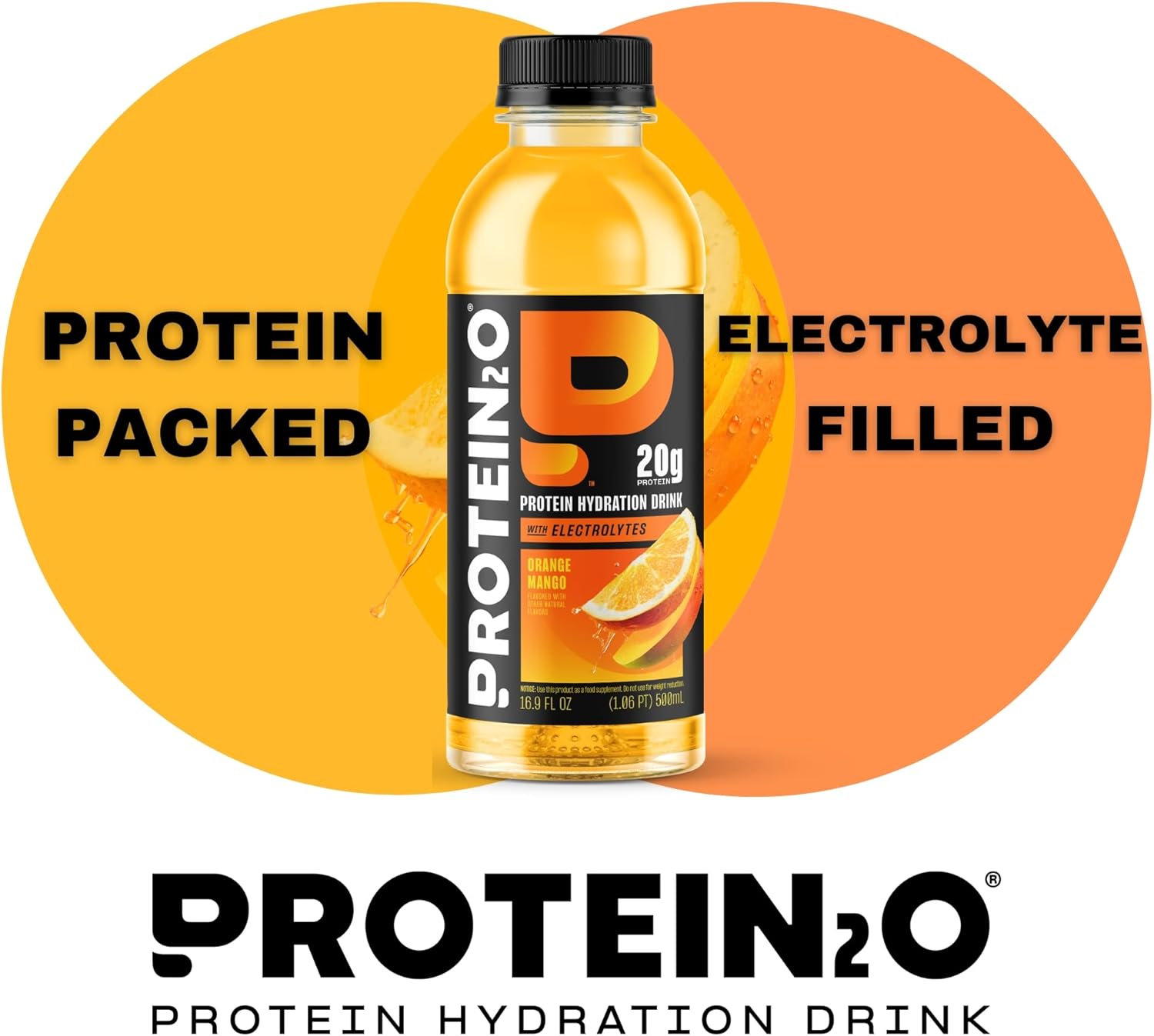 Pack of 12 Protein2o Orange Mango Whey Protein Water with Electrolytes, 20g Protein, 16.9 Fl Oz - BoostGo Australia