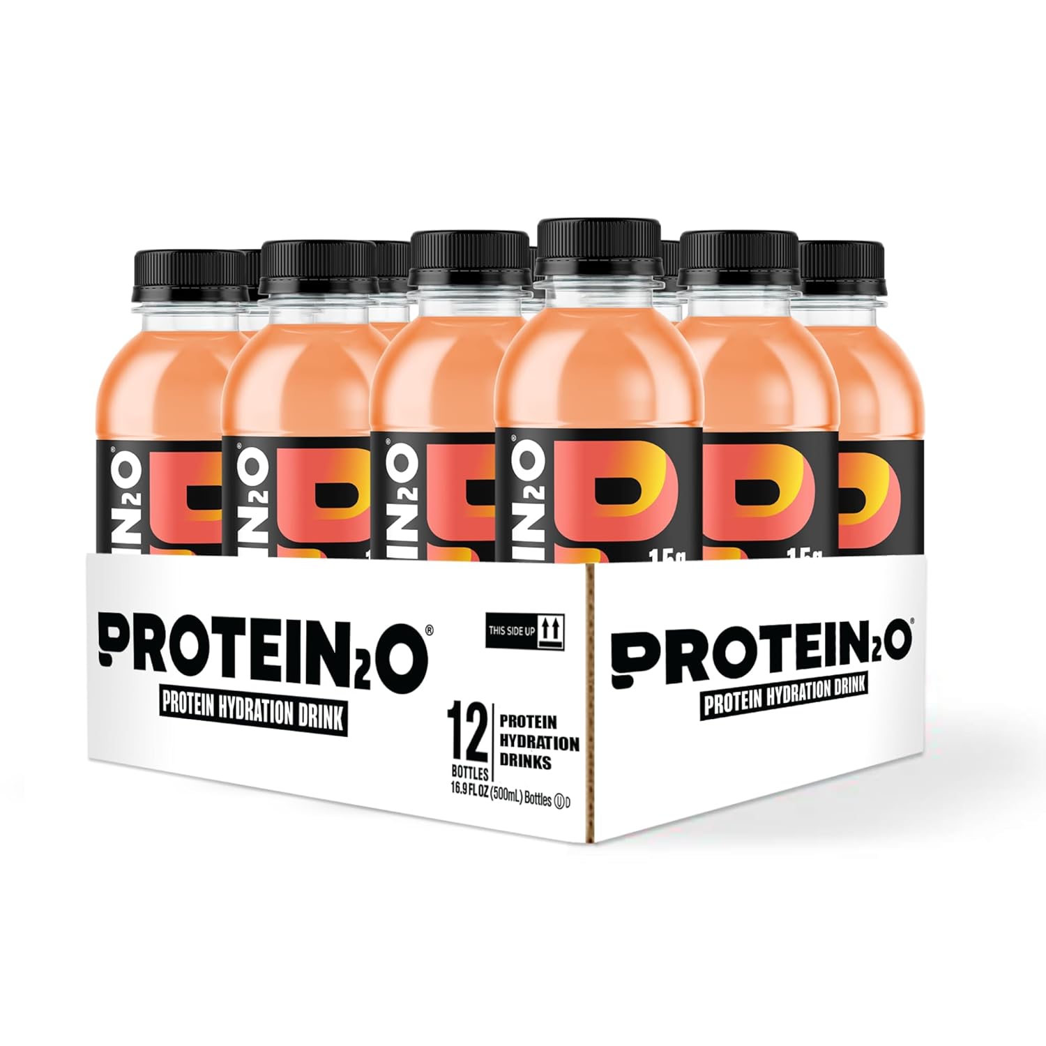Pack of 12 Protein2o Peach Mango Whey Protein Infused Water, 15g Protein, 16.9 Oz Bottle - BoostGo Australia