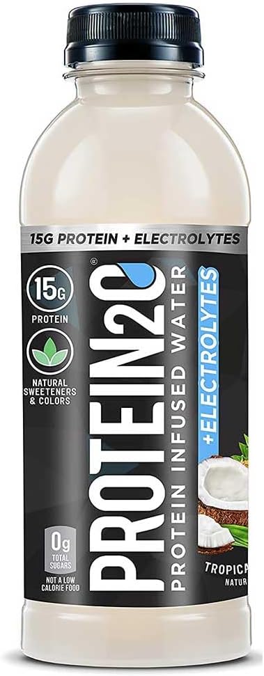 Pack of 12 Protein2o Tropical Coconut Whey Protein Infused Water Bottles, 15g Protein, 16.9 oz - BoostGo Australia
