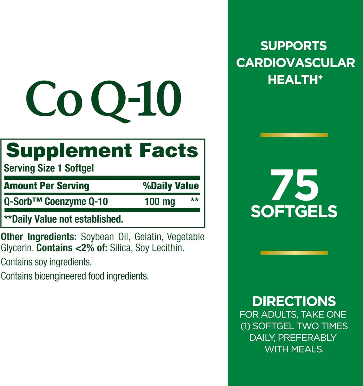 Pack of 150 Nature's Bounty CoQ10 100mg Softgels for Heart Health