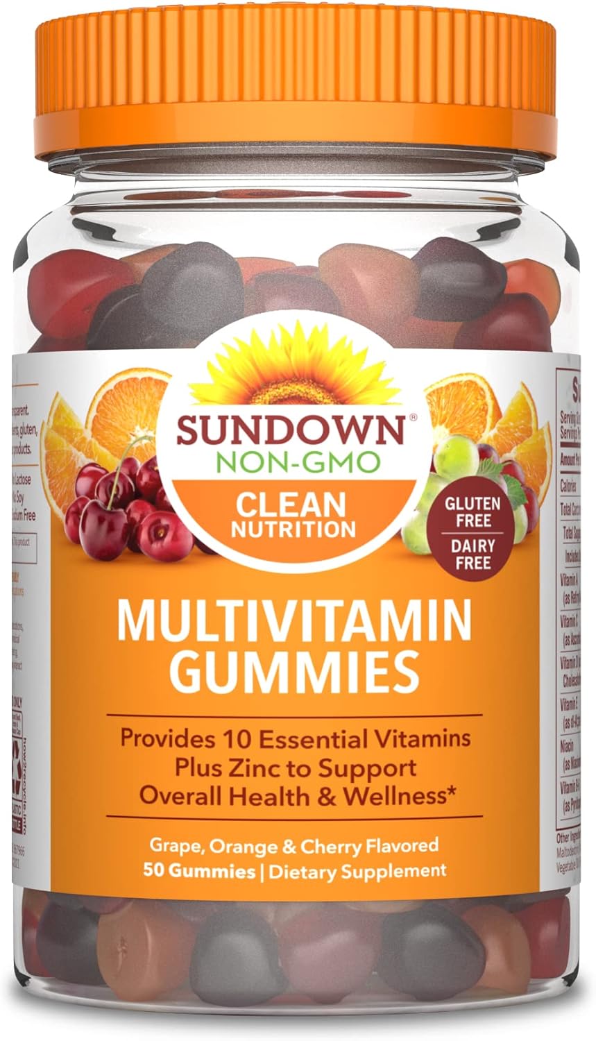 Pack of 150 Sundown Adult Multivitamin Gummies with Vitamin C, D3, Zinc - Immune Health Boost