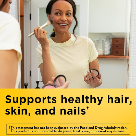 Pack of 180 Nature Made Hair Skin and Nails Gummies with Biotin 2500 mcg for Healthy Hair, Skin & Nails Support