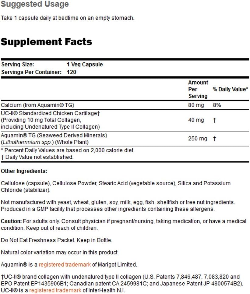 Pack of 2 - NOW Foods UC II Joint Health Undenatured Type II Collagen 60 VegiCaps - Support Joint Health and Mobility