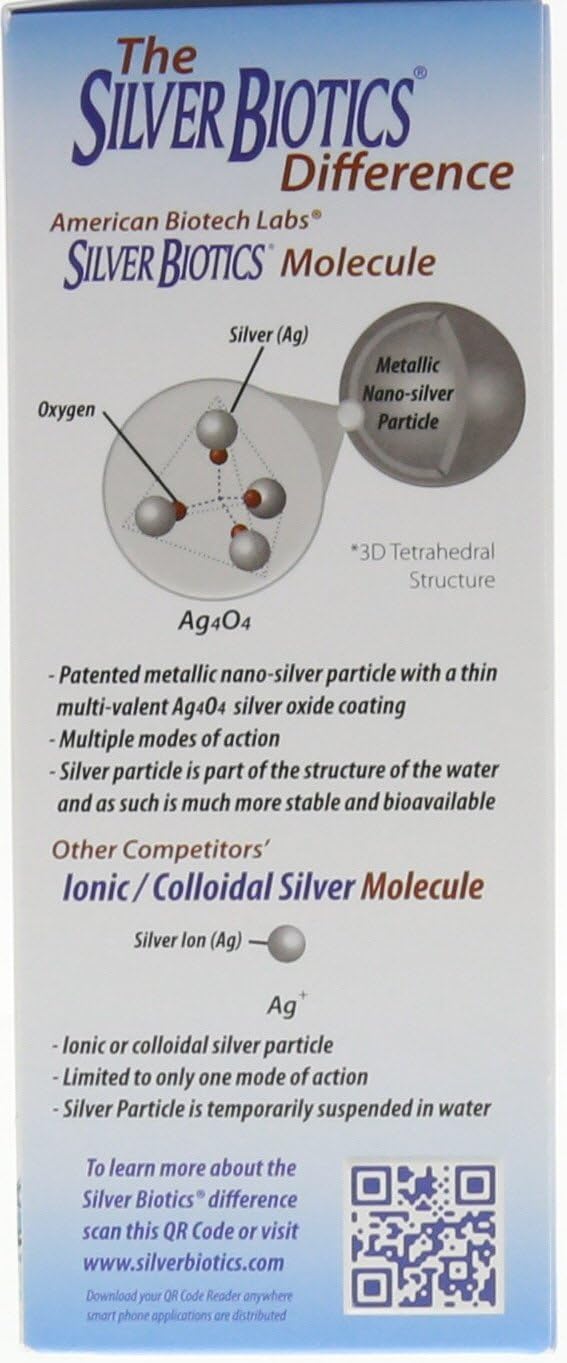 Pack of 2 American Biotech Labs Silver Biotics 8 Oz - Immune Support Supplement