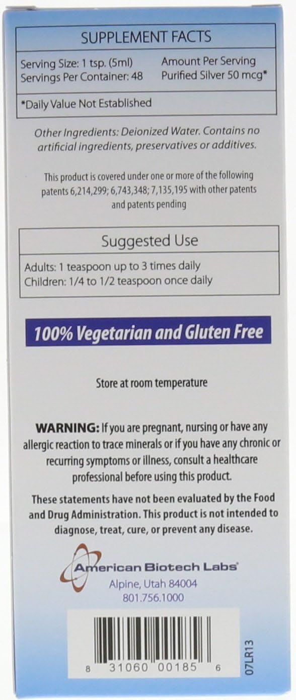 Pack of 2 American Biotech Labs Silver Biotics 8 Oz - Immune Support Supplement
