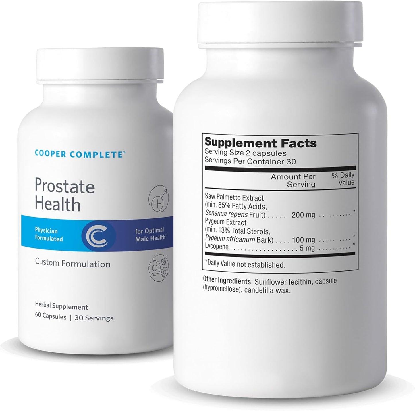 Pack of 2 Cooper Complete Men's Prostate Health Supplements - Saw Palmetto, Lycopene, Pygeum Extract - 60 Servings