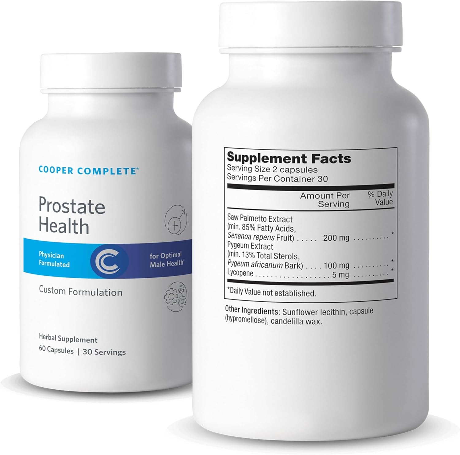 Pack of 2 Cooper Complete Men's Prostate Health Supplements - Saw Palmetto, Lycopene, Pygeum Extract - 60 Servings