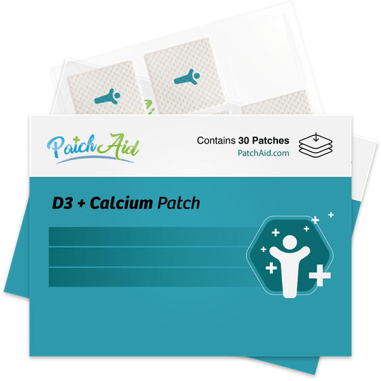 Pack of 2 D3/Calcium Topical Patches by PatchAid - 30-Day Supply