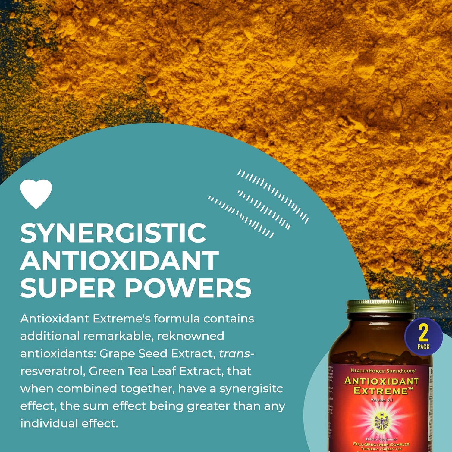Pack of 2 HealthForce SuperFoods Antioxidant Extreme - 360 Vegan Capsules for Immune Support and Detoxification - BoostGo Australia
