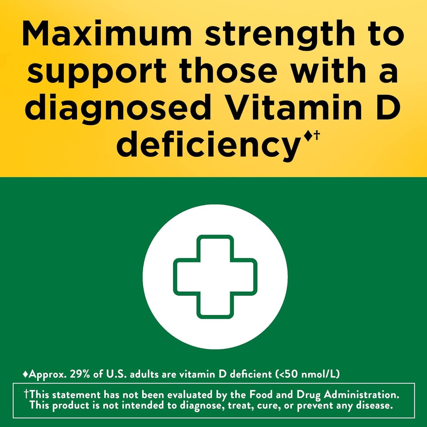 Pack of 2 Nature Made Maximum Strength Vitamin D3 10000 IU Softgels for Bone, Teeth, Muscle, and Immune Health - 60 Day Supply