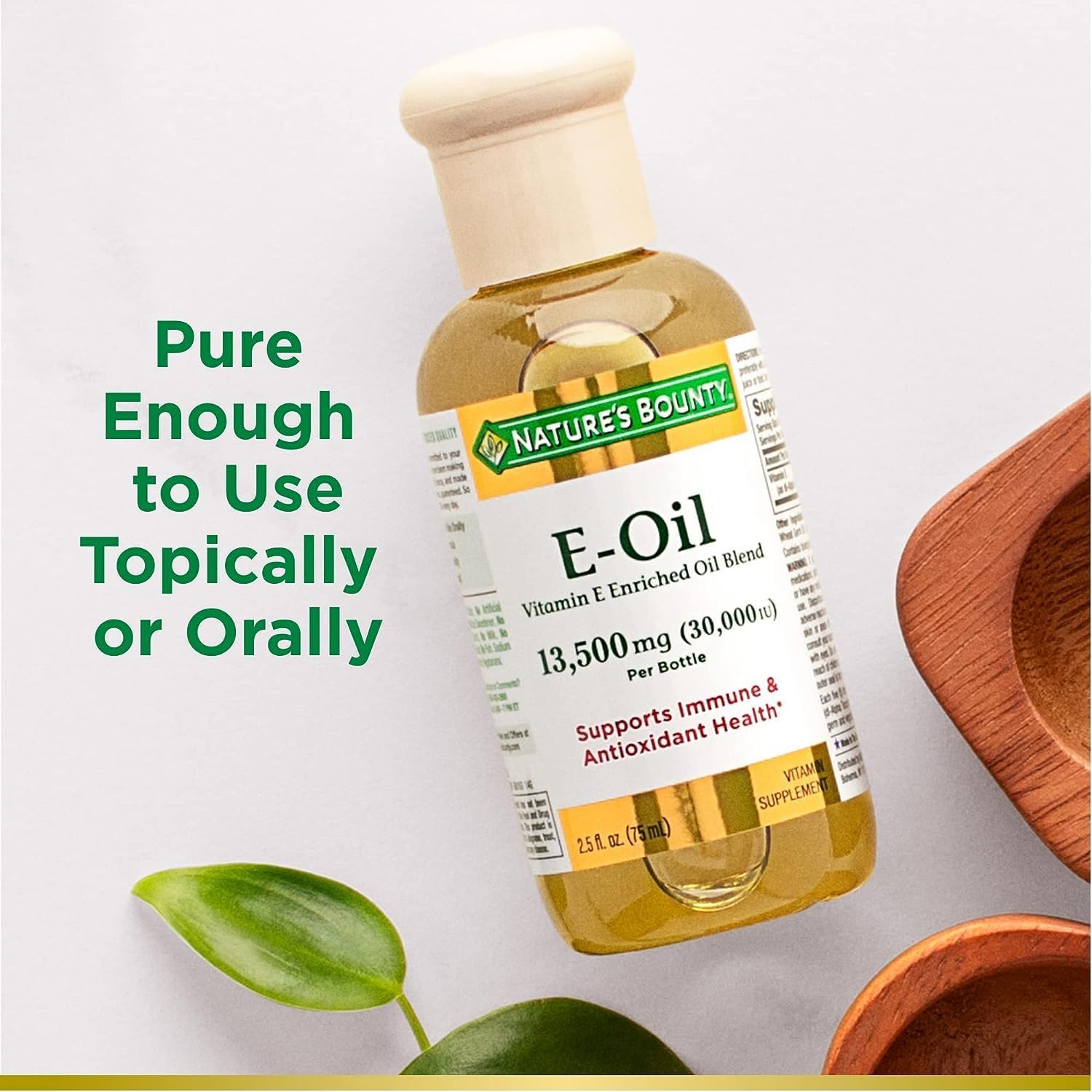 Pack of 2 Nature's Bounty Vitamin E Oil - 30,000IU for Immune & Antioxidant Support - Topical or Oral Use - 2.5 fl Oz