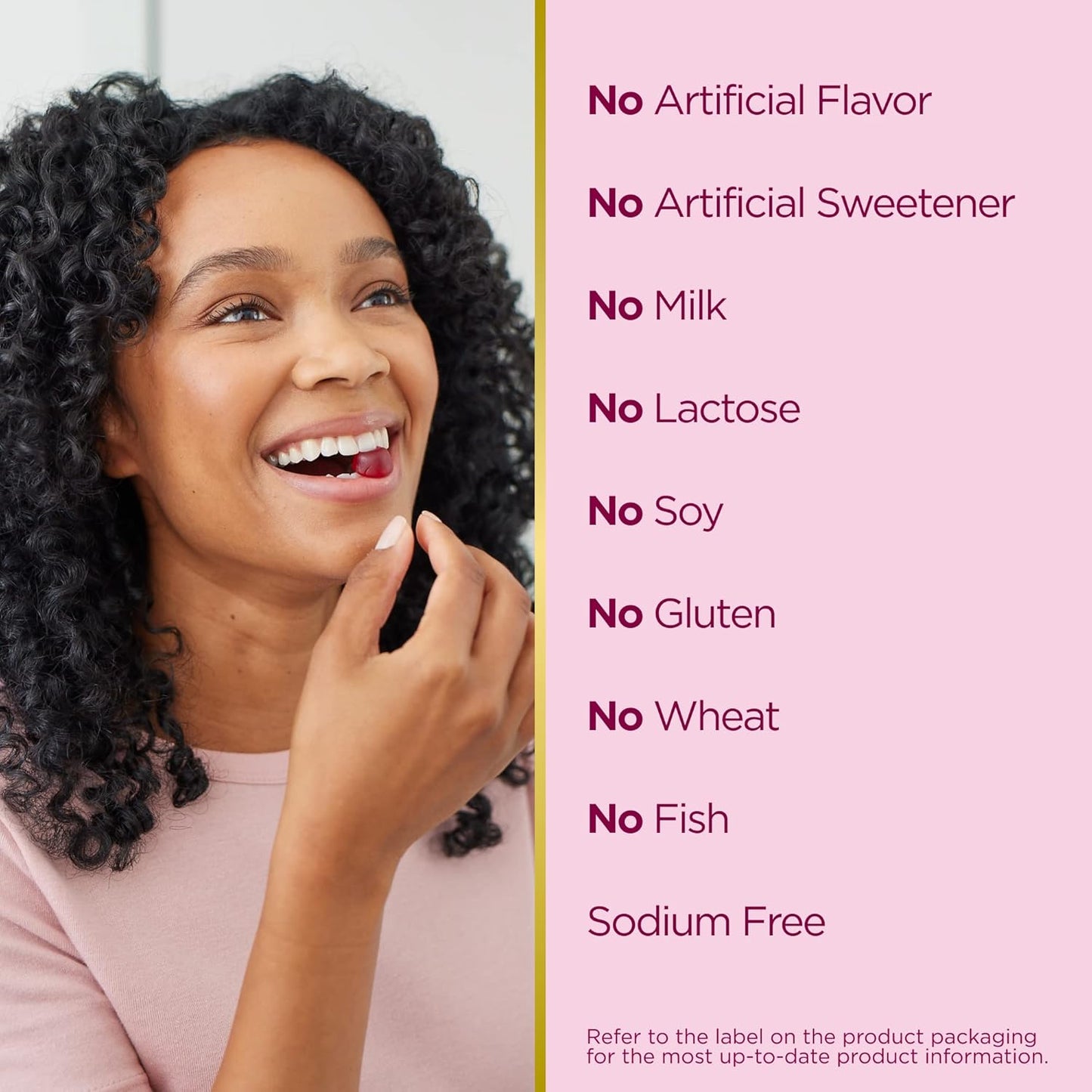 Pack of 2 Nature's Bounty Women's Multivitamin Gummies with Immune Support, Cellular Energy, Bone Health - Raspberry Flavor