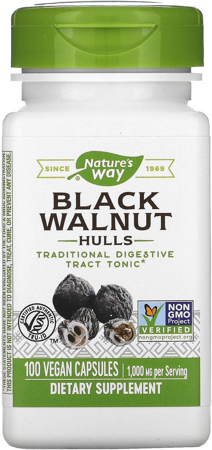 Pack of 2 Nature's Way Black Walnut Hulls 500mg Vegetarian Capsules