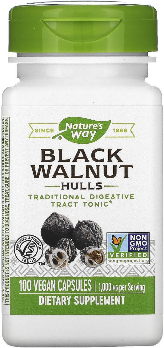 Pack of 2 Nature's Way Black Walnut Hulls 500mg Vegetarian Capsules